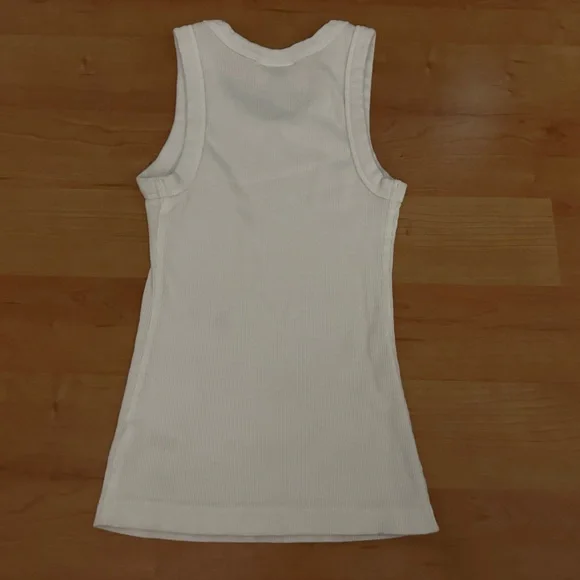 White Ribbed Tank Top - Picture 2 of 2